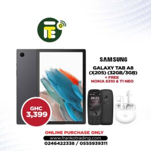 Samsung Galaxy Tab A8 (x205) (32gb+3gb) plus free nokia 6310 and T1 Neo