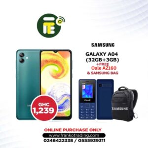 Samsung Galaxy A045 (A04) (32gb+3gb) plus free Oale A2160 and samsung bag