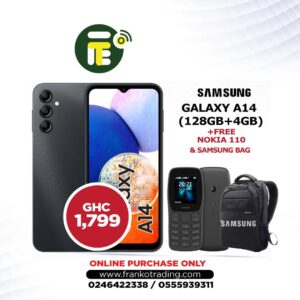 Samsung galaxy A14 (128gb+4gb) + free nokia 110 and samsung bag