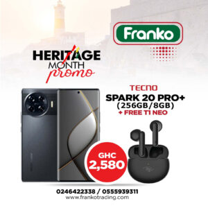 Tecno Spark 20 Pro+ (KJ7) (256gb+8gb) plus free Itel T1 Neo