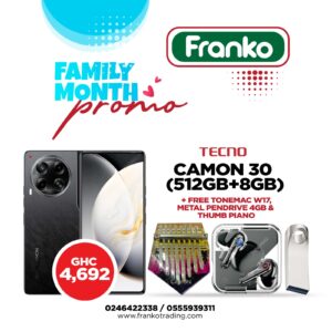 Tecno Camon 30 5G (CL7) (512gb+8gb) plus free Tonemac W17, Metal Pendrive 4gb and Thumb Piano