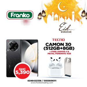 Tecno Camon 30 5G (CL7) (512gb+8gb) plus free Airpod 3 and Metal Pendrive 4GB