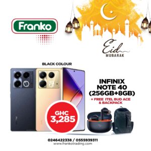 Infinix Note 40 (x6853) (256gb+8gb) plus free Itel Bud Ace and Backpack