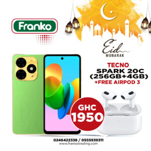 Tecno Spark 20C (BG7) (256gb+4gb) plus free Airpod 3